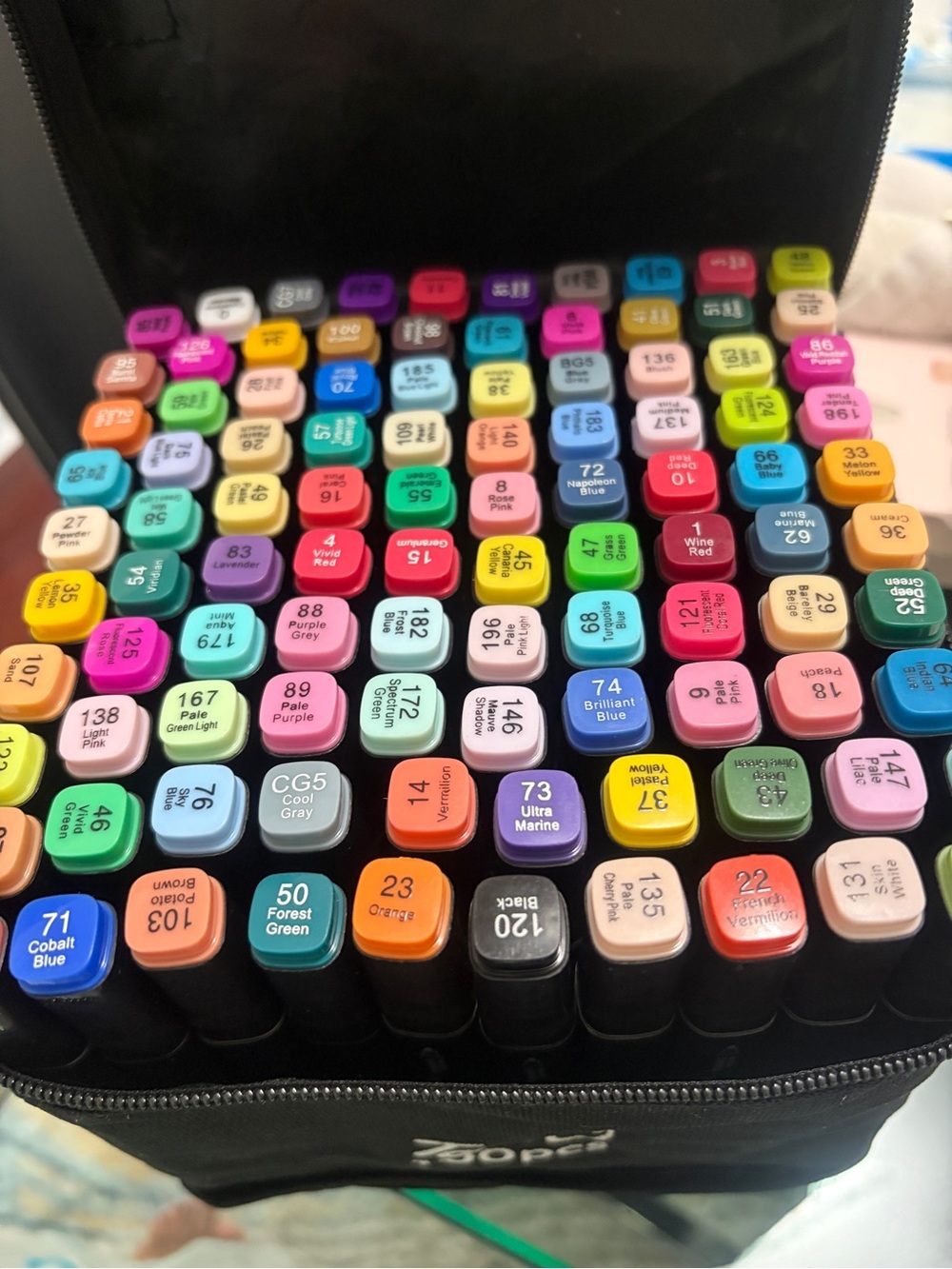 Art Marker Set with Carry Case - Assorted Colors count 100 new